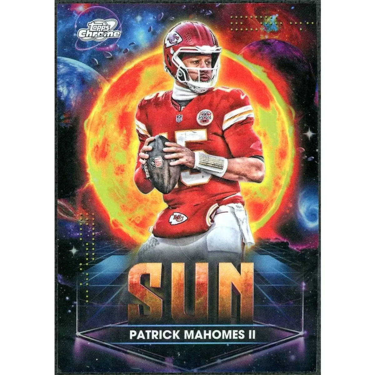 Patrick Mahomes 2025 Topps Chrome Cosmic Planetary Pursuit Sun Card | P6701634