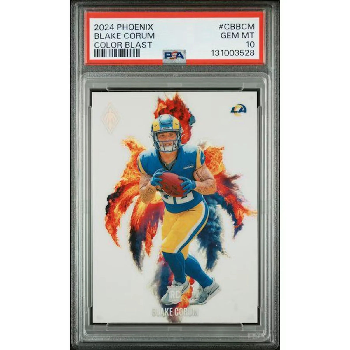 2024 Panini Phoenix Blake Corum Rookie Color Blast #CB-BCM PSA 10 - D2 | P6701636