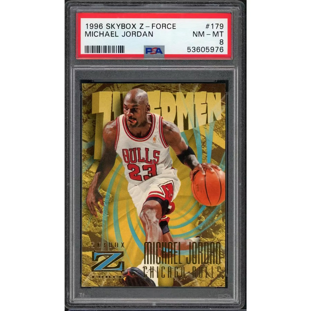 Michael Jordan 1996 Skybox Z-Force #179 | PSA 8 | P6701729