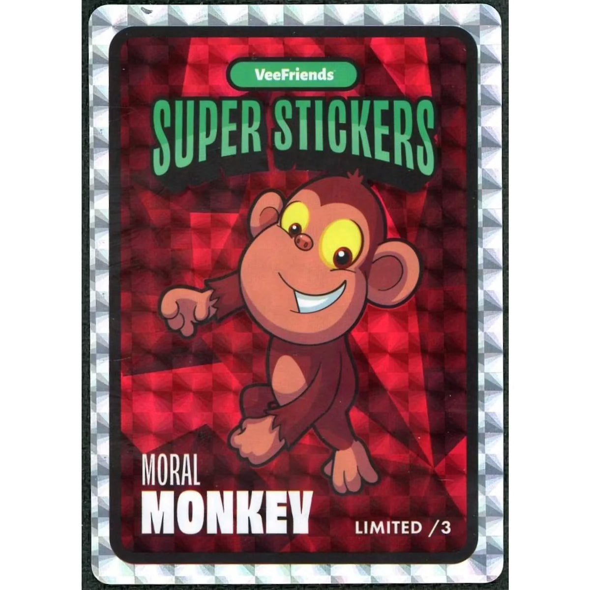 2025 Topps VeeFriends Chrome Moral Monkey Super Stickers | Limited/3 | P6701778