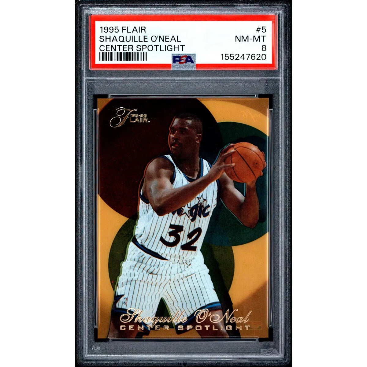 Shaquille O'Neal 1995 Flair Center Spotlight #5 | PSA 8 | P6702060