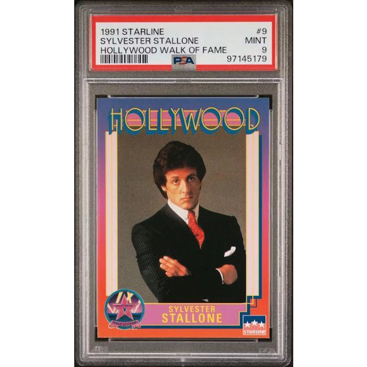 1991 Starline #9 Sylvester Stallone Hollywood Walk of Fame Card | PSA 9 | P6702064