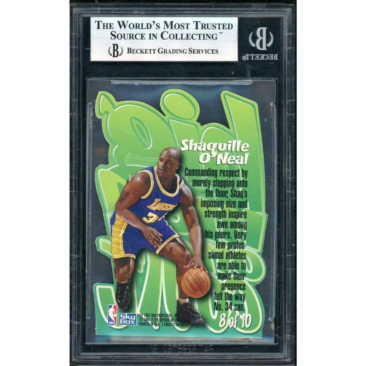 Shaquille O'Neal 1996 Skybox Z-Force Big Man On Court #8 | BGS 8.5 | P7457320