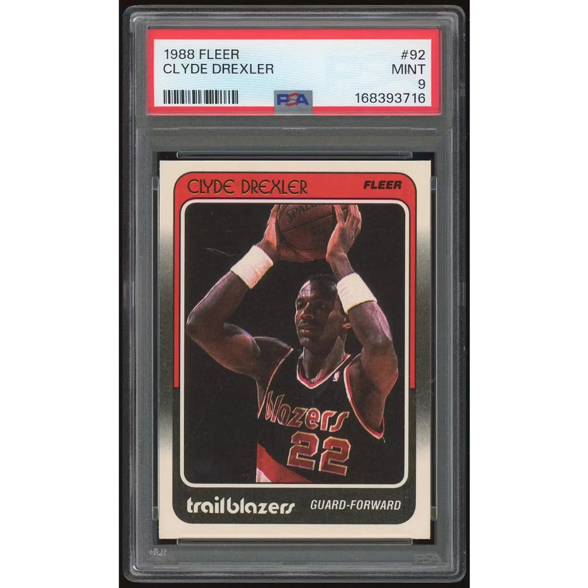 Clyde Drexler 1988-89 Fleer #92 Card | PSA 9 | P7731975