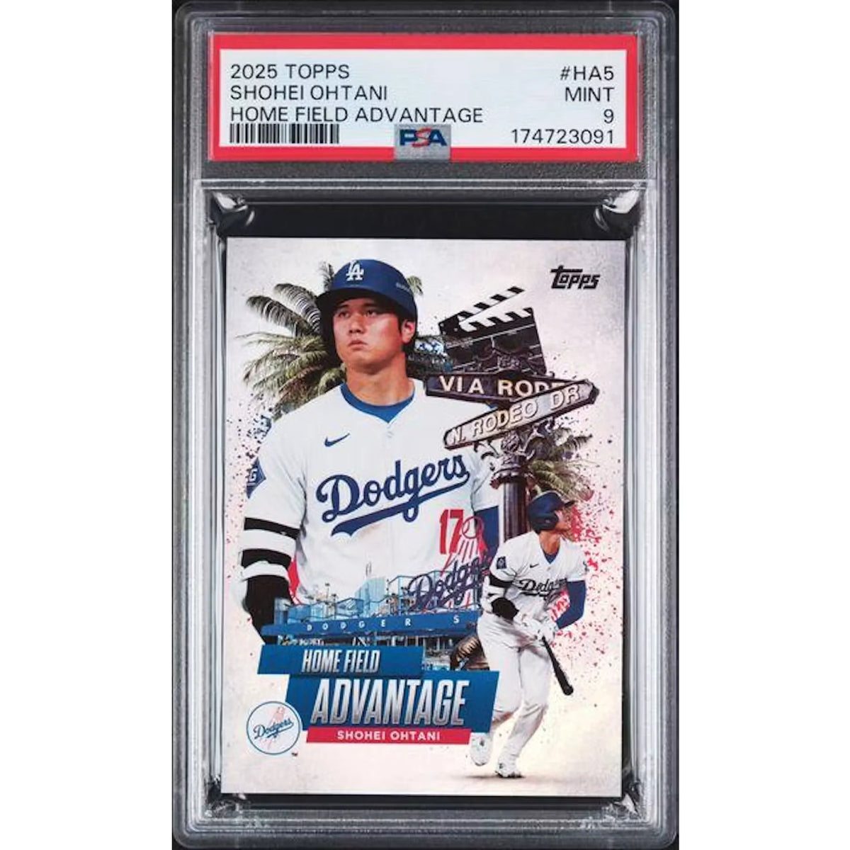 Shohei Ohtani Signed 2025 Topps Home Field Advantage Card #HA5 | PSA 9 | P7778069