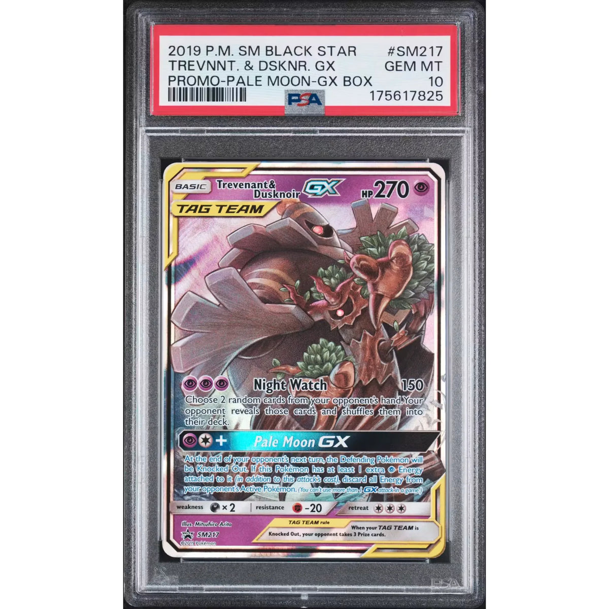 2019 Pokemon Trevenant & Dusknoir GX Promo Pale Moon Box | PSA 10 | P8256130
