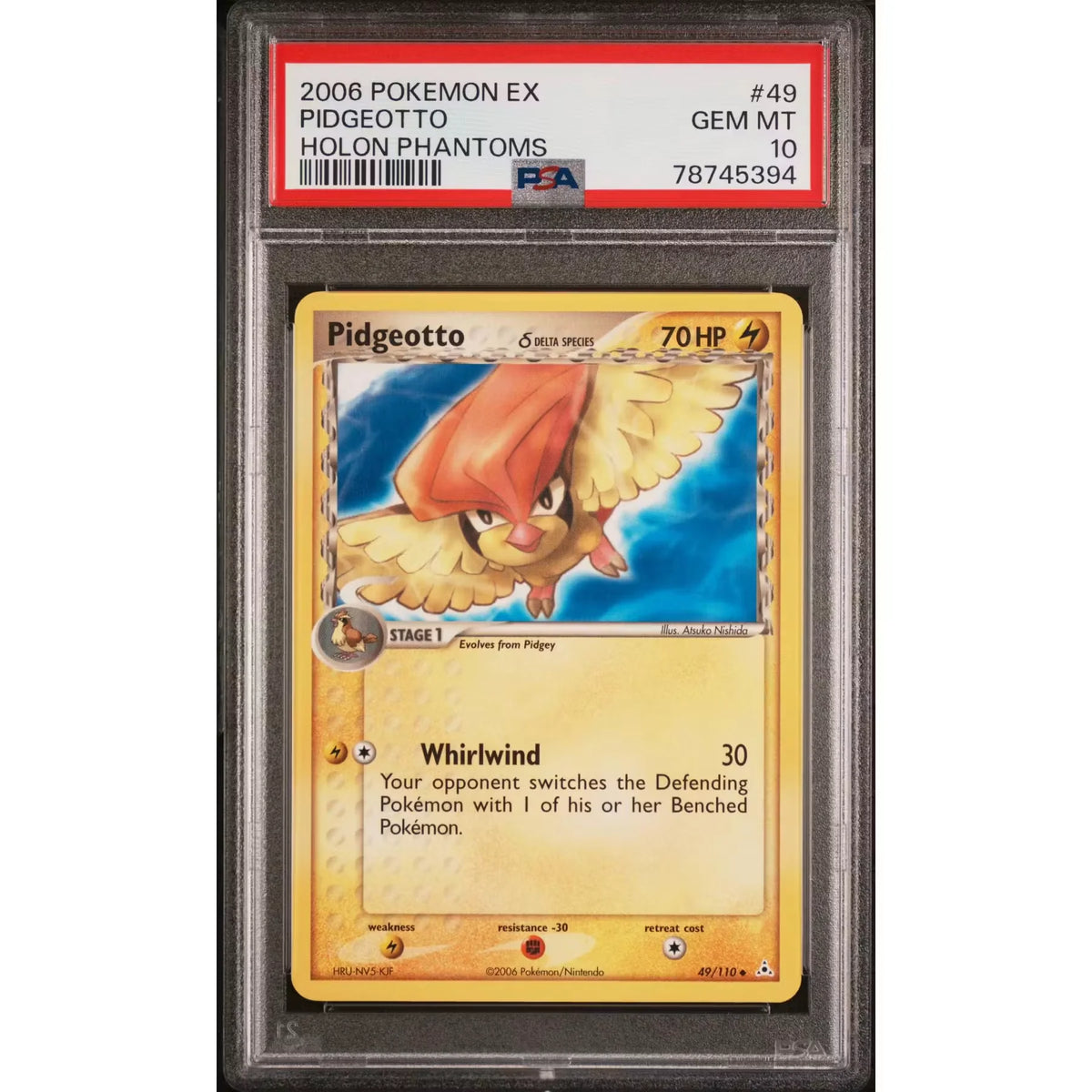 2006 Pokemon EX Holon Phantoms Pidgeotto #49 | PSA 10 Gem Mint | P8256192
