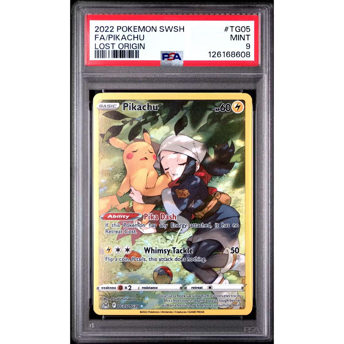 2022 Pokemon Lost Origin Pikachu Full Art #TG05 | PSA 9 | P8256338