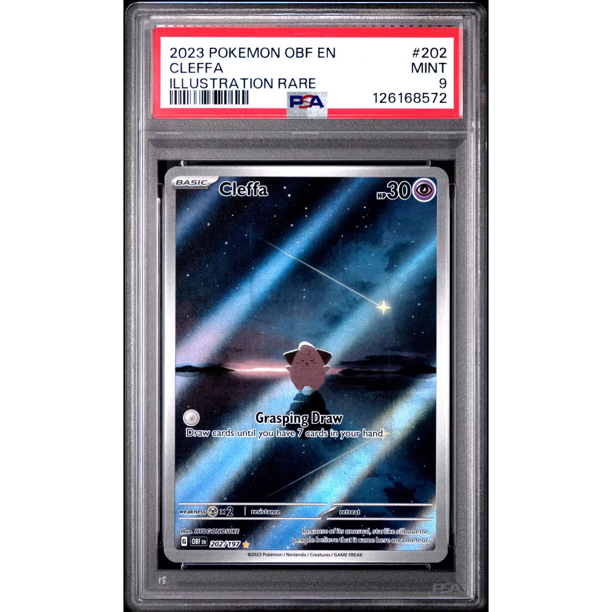 2023 Pokemon Obsidian Flames Cleffa Illustration Rare #202 PSA 9 | P8256415