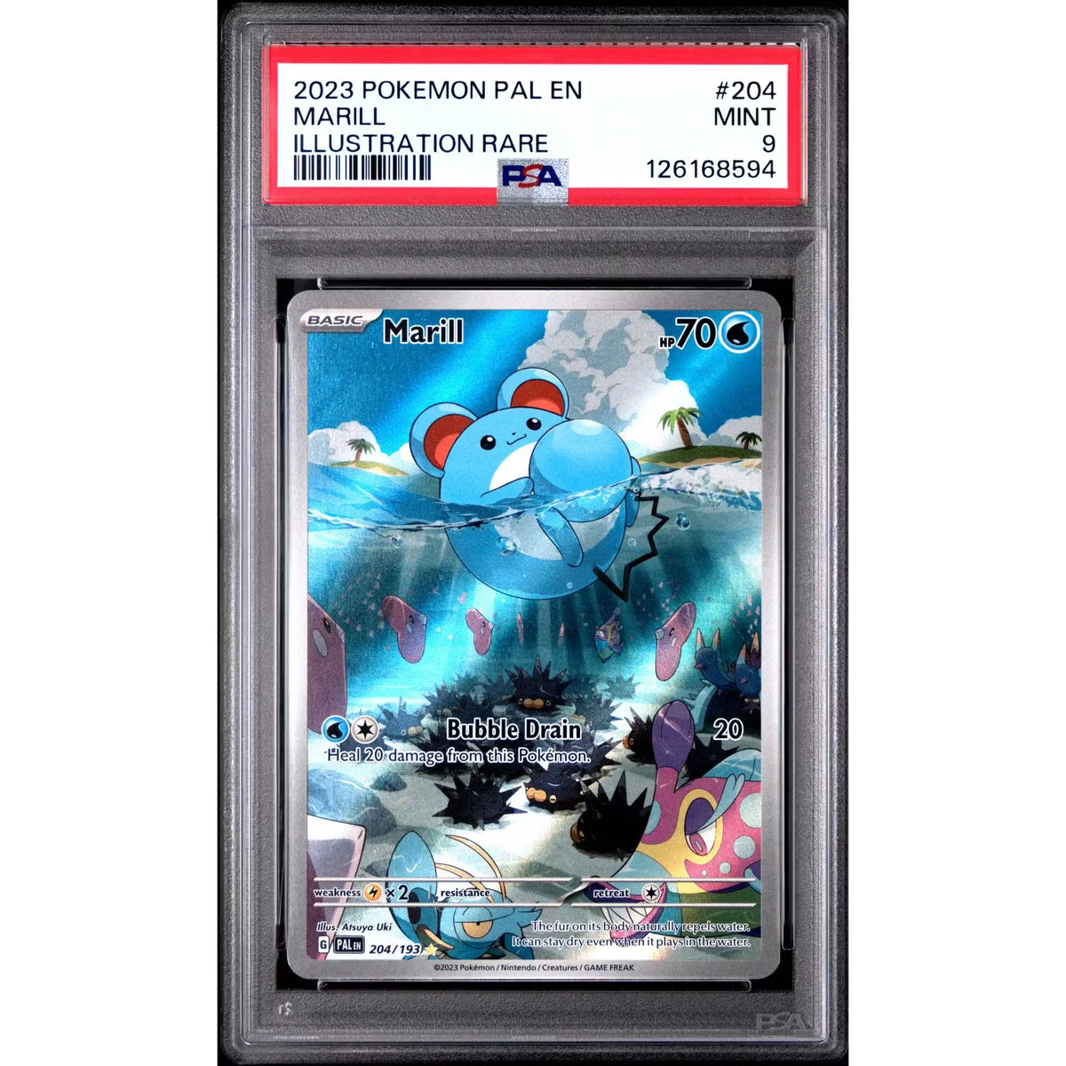 2023 Pokemon Paldea Evolved Marill Illustration Rare #204 | PSA 9 | P8256426