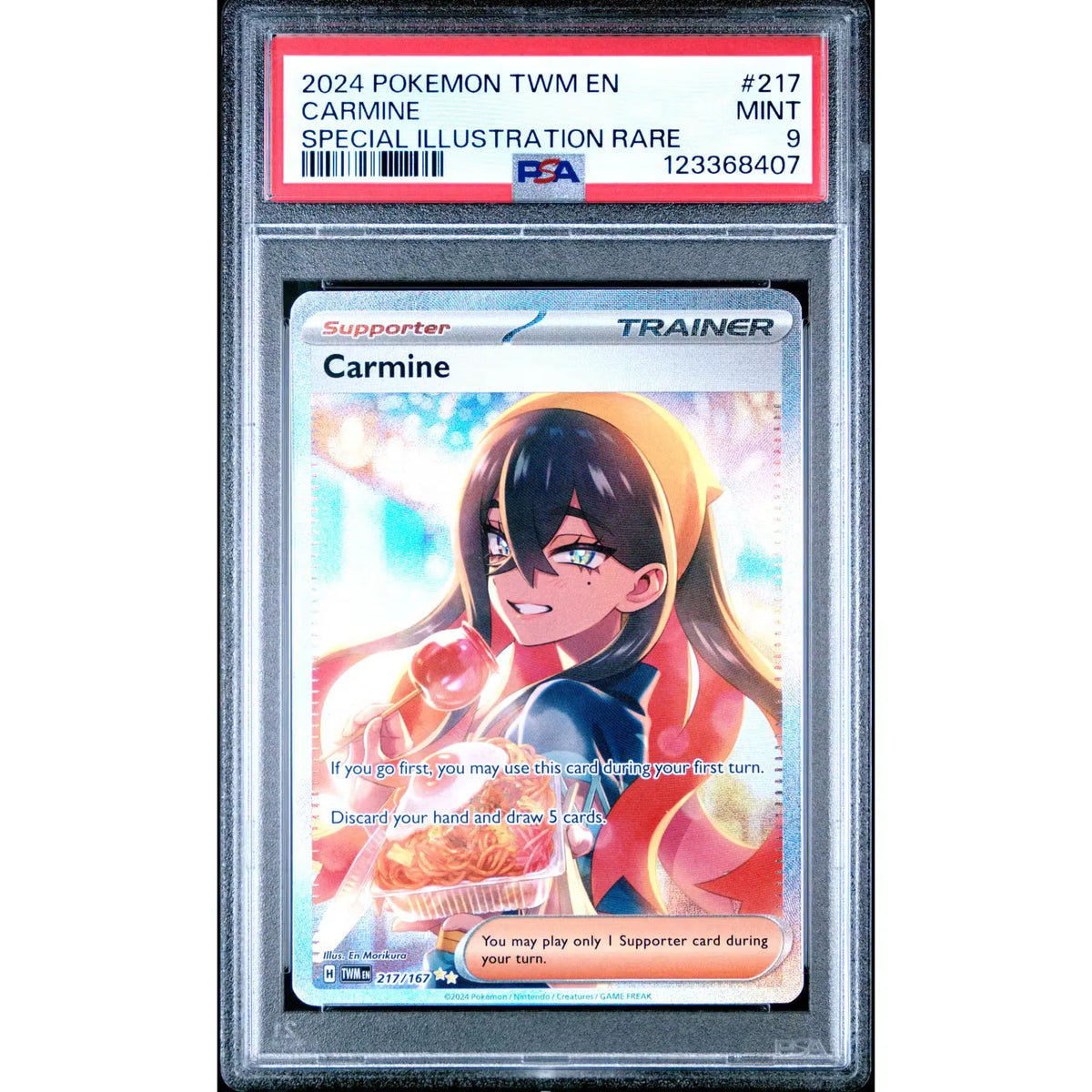 2024 Pokemon Twilight Masquerade Carmine Special Illustration Rare #217 | PSA 9 | P8256620