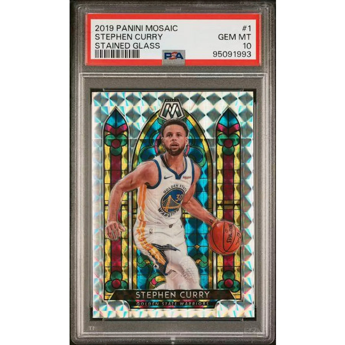 Stephen Curry 2019 Panini Mosaic Stained Glass #1 | PSA 10 | P8258433