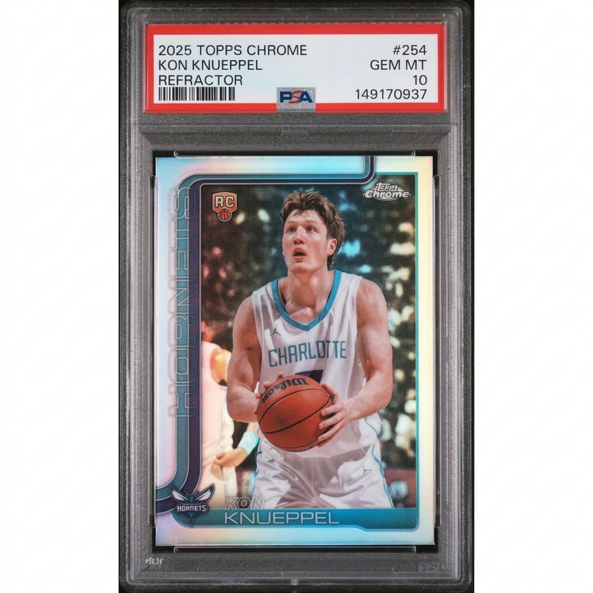 Kon Knueppel 2025 Topps Chrome Rookie Refractor #254 | PSA 10 | P8258528