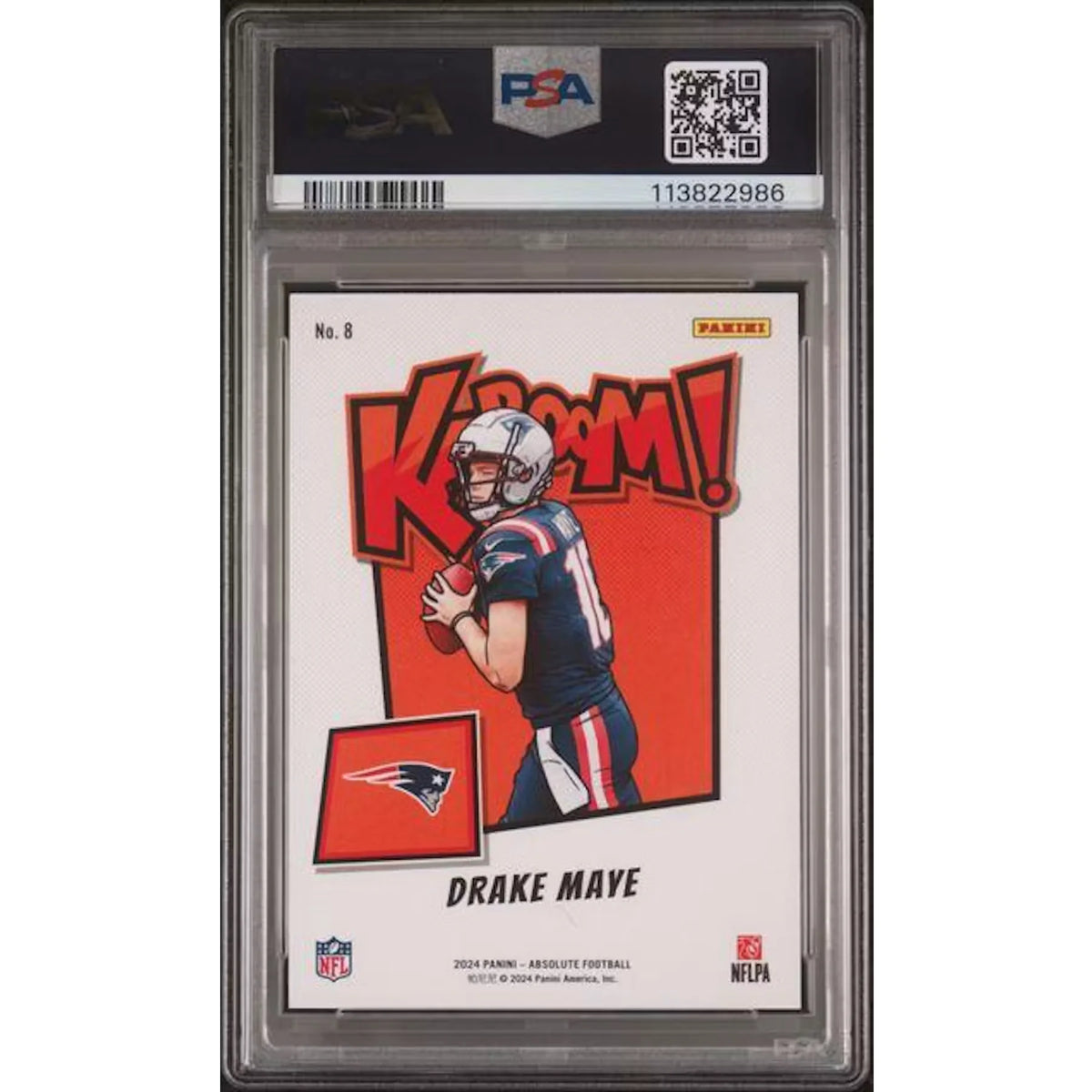 Drake Maye 2024 Panini Absolute Kaboom Horizontal Rookie #8 | PSA 9 | P8258648