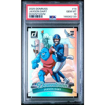 Jaxson Dart 2025 Panini Donruss Downtown Rookie #14 | PSA 10 | P8258651