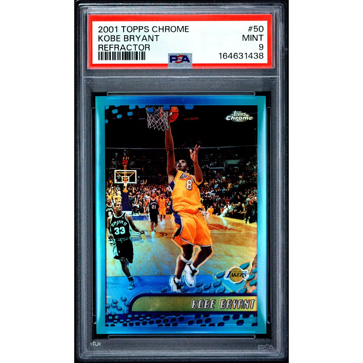 Kobe Bryant 2001 Topps Chrome Refractor #50 | PSA 9 | P8420398