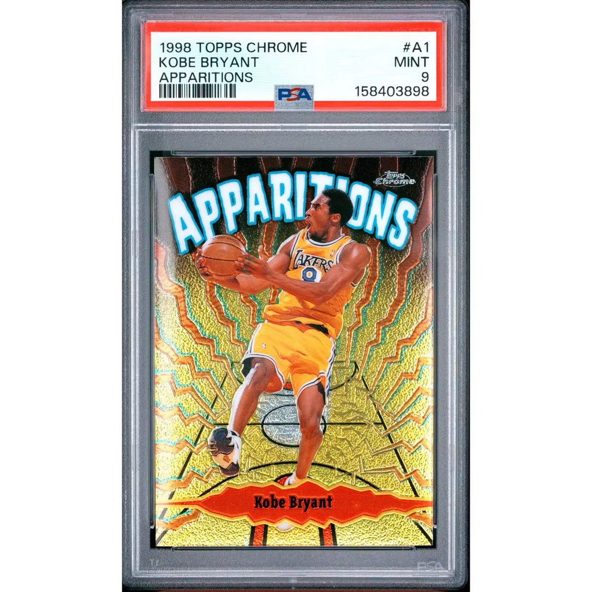 1998 Topps Chrome Kobe Bryant Apparitions #A1 | PSA 9 | P8420428