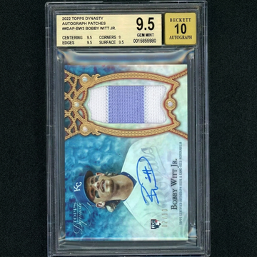Bobby Witt Jr 2022 Topps Dynasty Rookie Patch Auto | BGS 9.5 | P8471982