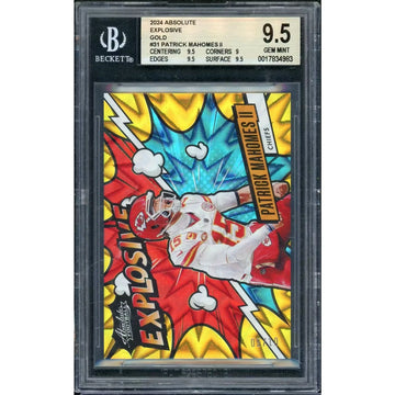 Patrick Mahomes 2024 Panini Absolute Explosive Gold Card | BGS 9.5 | P8472025