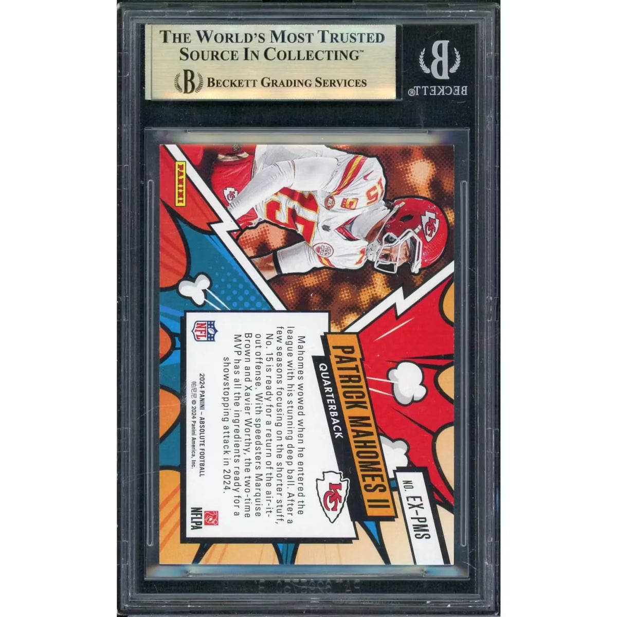 Patrick Mahomes 2024 Panini Absolute Explosive Gold Card | BGS 9.5 | P8472025