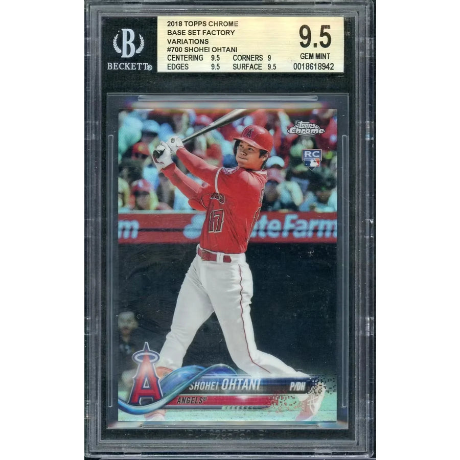 Shohei Ohtani 2018 Topps Chrome Rookie Card #700 | BGS 9.5