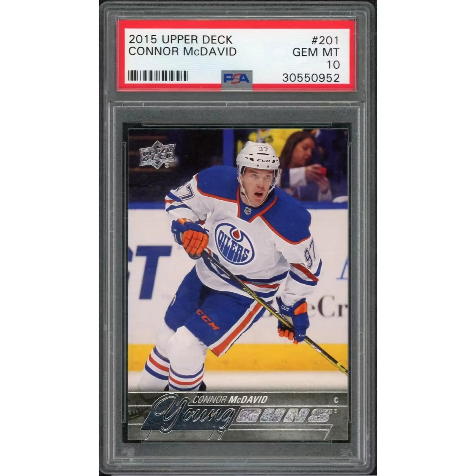 2015-16 Upper Deck Connor McDavid Young Guns #201 Rookie PSA 10 - D2
