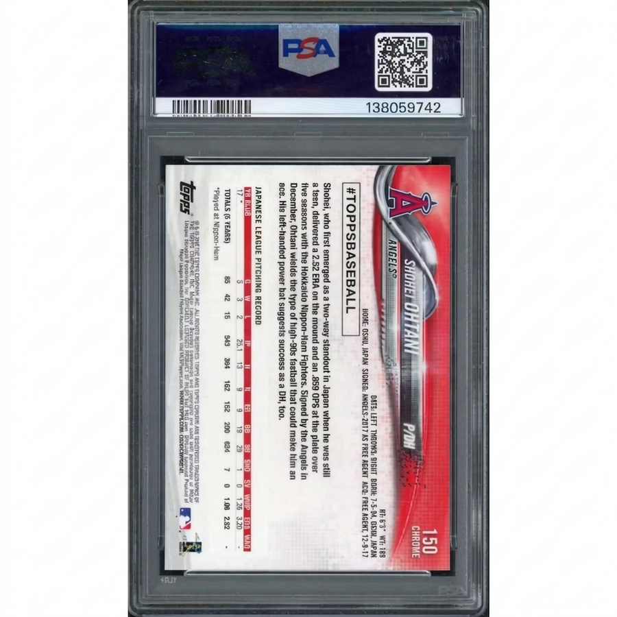2018 Topps Chrome Shohei Ohtani Rookie #150 PSA 10 - D2