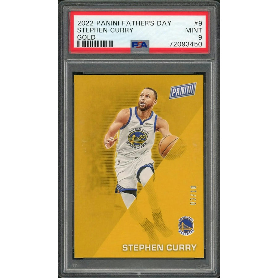 Stephen Curry 2022 Panini Father's Day Gold Card | PSA 9