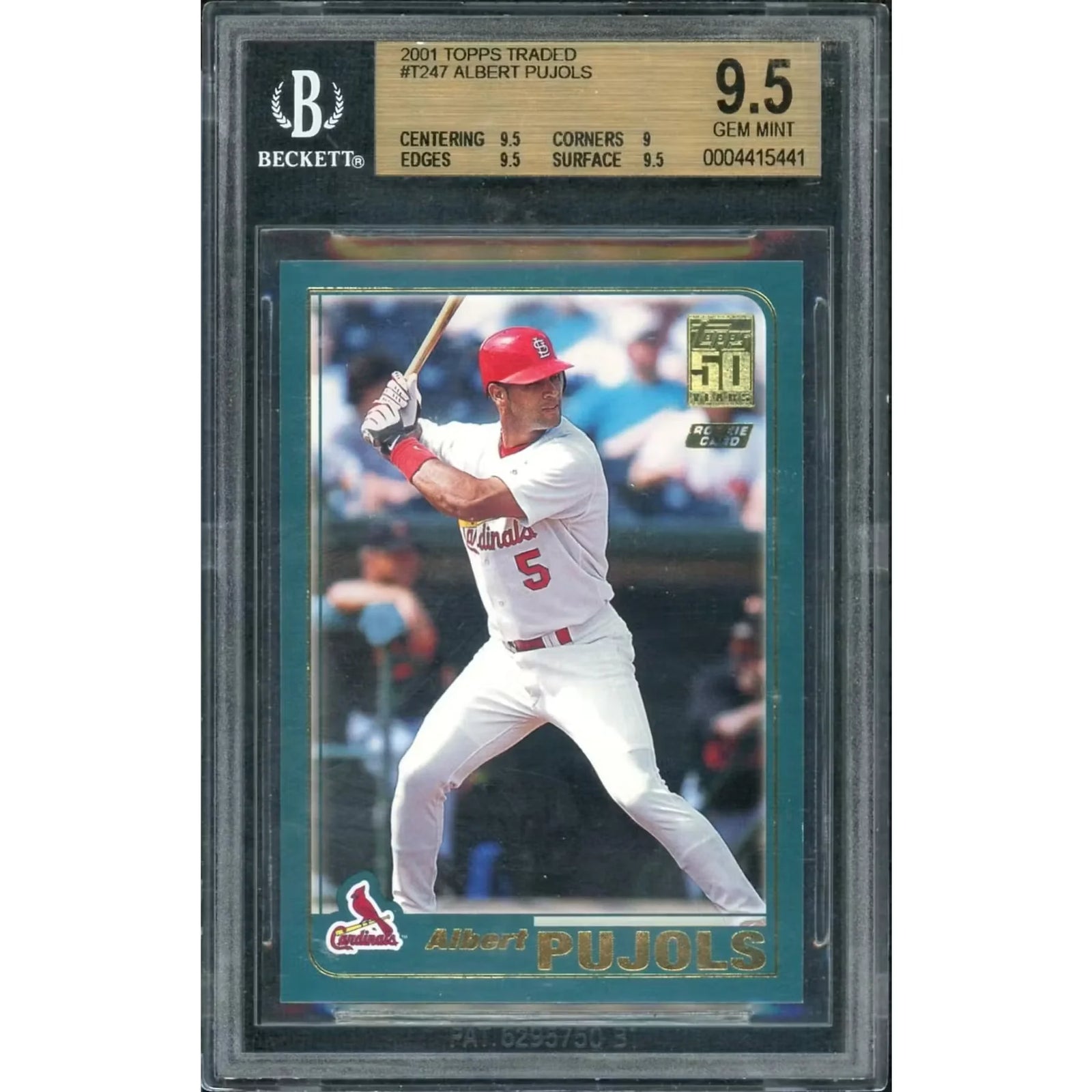 Albert Pujols 2001 Topps Traded Rookie Card #T247 | BGS 9.5