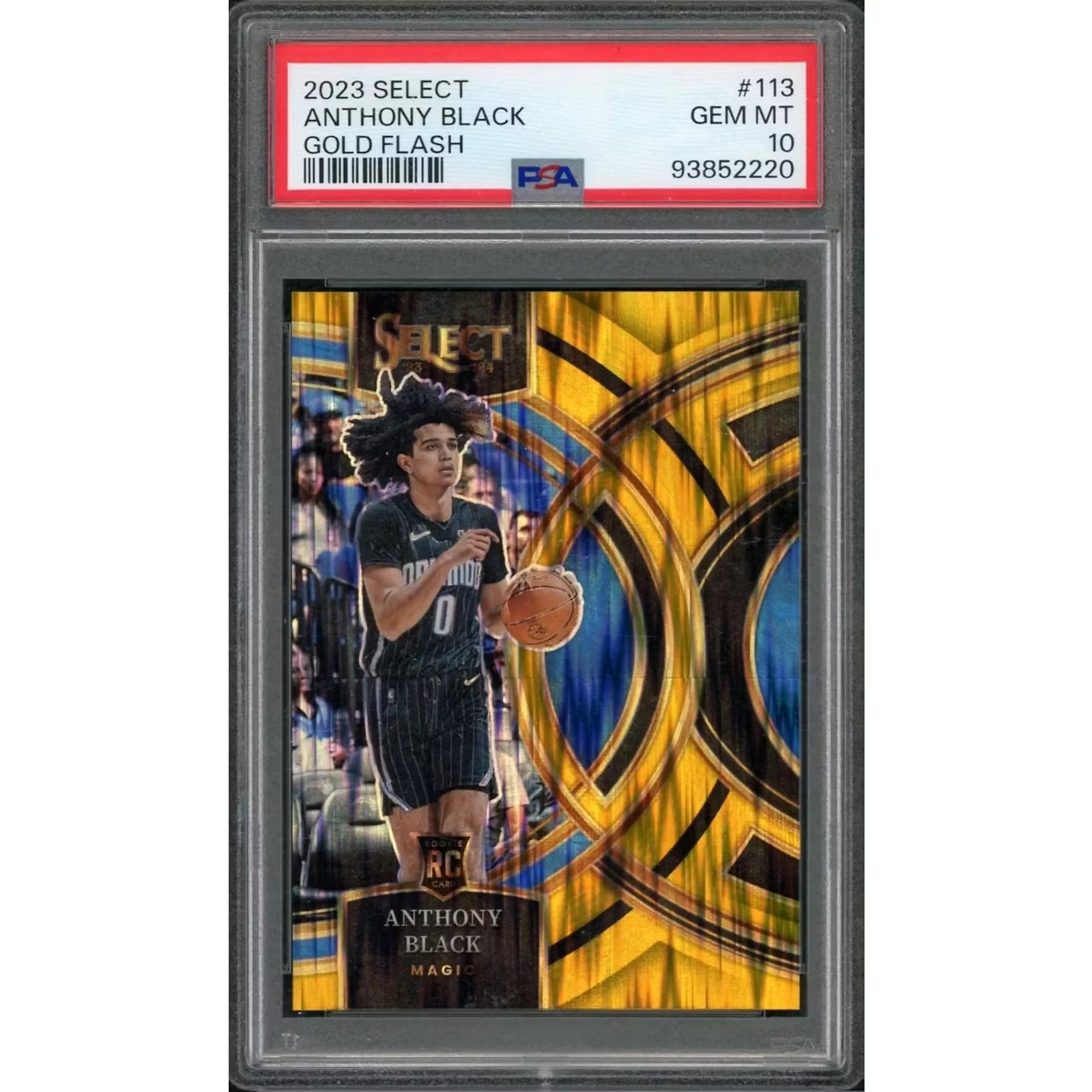 Anthony Black Signed 2023-24 Panini Select #113 | PSA 10 Black Gold Flash
