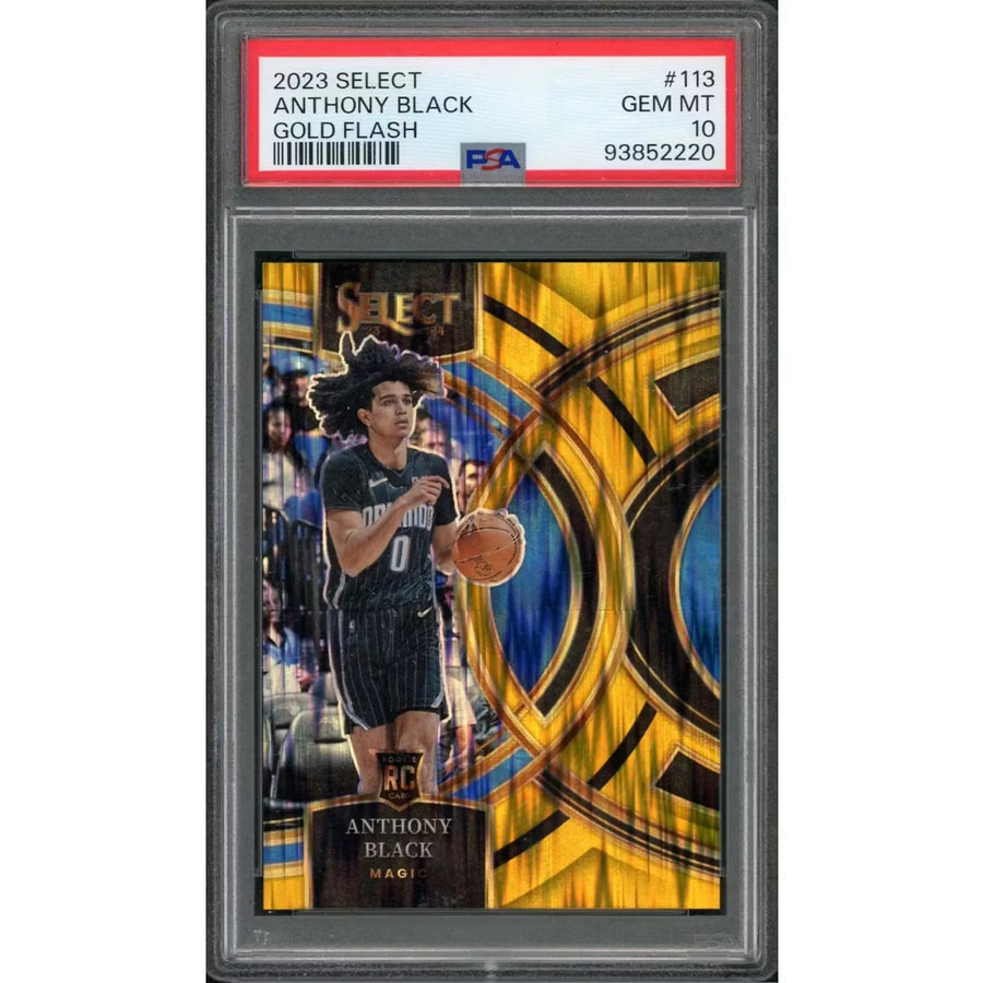 Anthony Black Signed 2023-24 Panini Select #113 | PSA 10 Black Gold Flash
