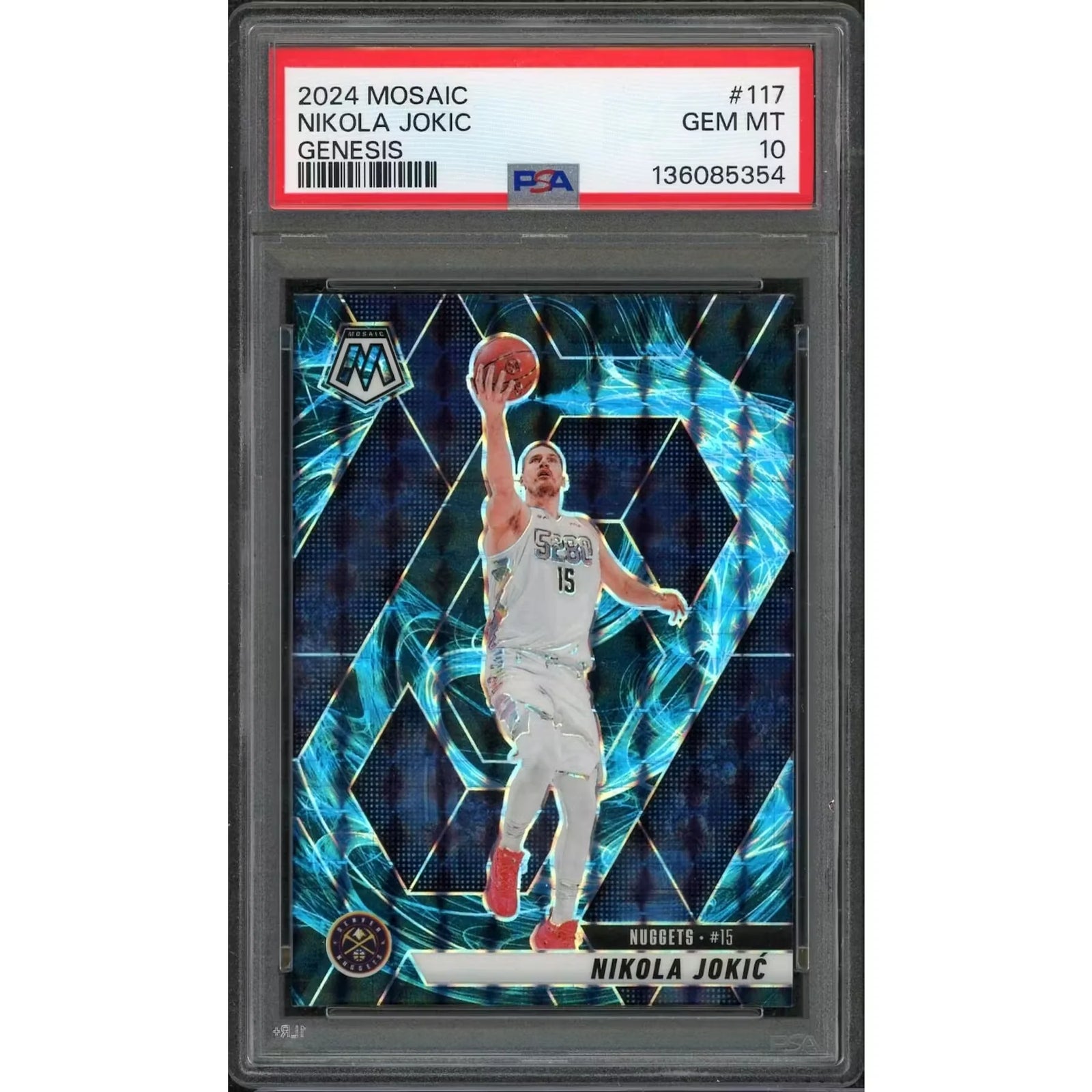 Nikola Jokic 2024 Panini Mosaic Genesis #117 | PSA 10