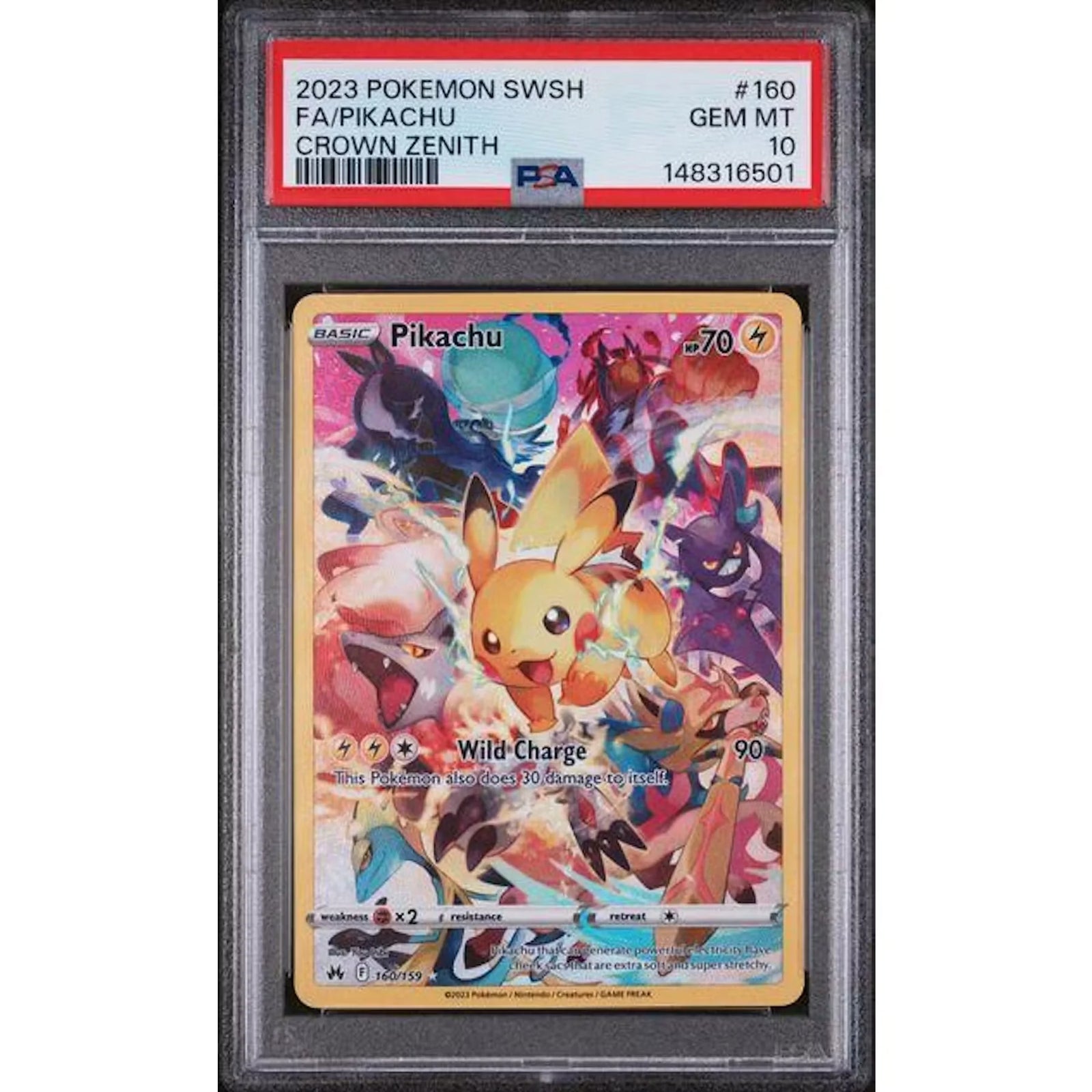 2023 Pokemon Crown Zenith Pikachu Full Art #160 | PSA 10