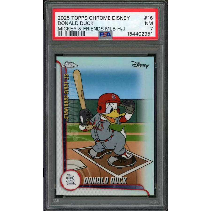 2025 Topps Chrome Mickey & Friends Donald Duck #16 | PSA 7