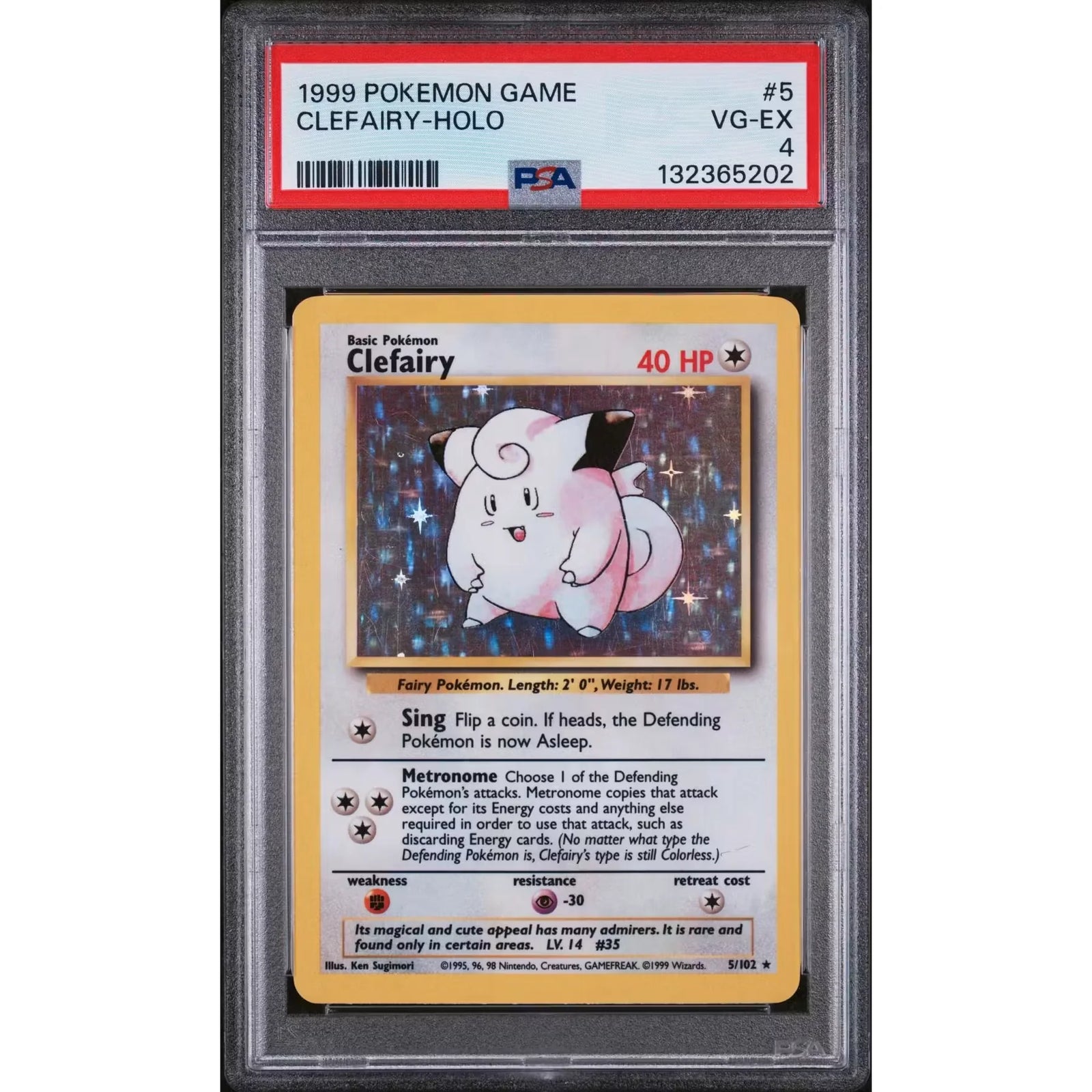 Pokemon Base Set Unlimited Clefairy 5/102 | PSA 4