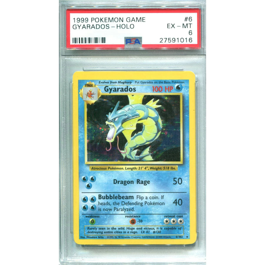 Pokemon Base Set Unlimited Gyarados 6/102 | PSA 6