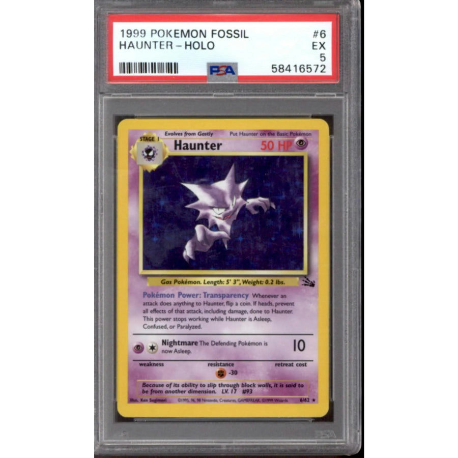 Pokemon Fossil Haunter 6/62 | PSA 5