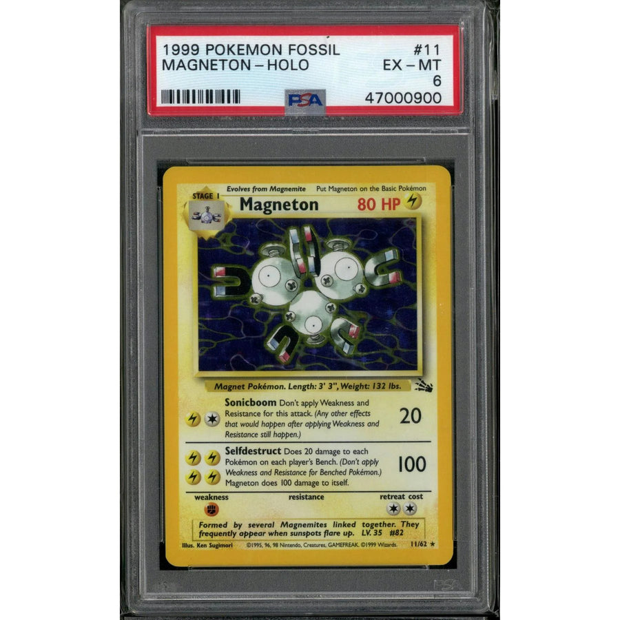 Pokemon Fossil Magneton 11/62 | PSA 6