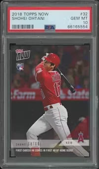 Shohei Ohtani Signed 2018 Topps Now #32 Rookie Card | PSA 10 Gem Mint