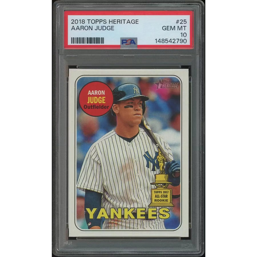 Aaron Judge 2018 Topps Heritage #25 Baseball Card | PSA 10 Gem Mint