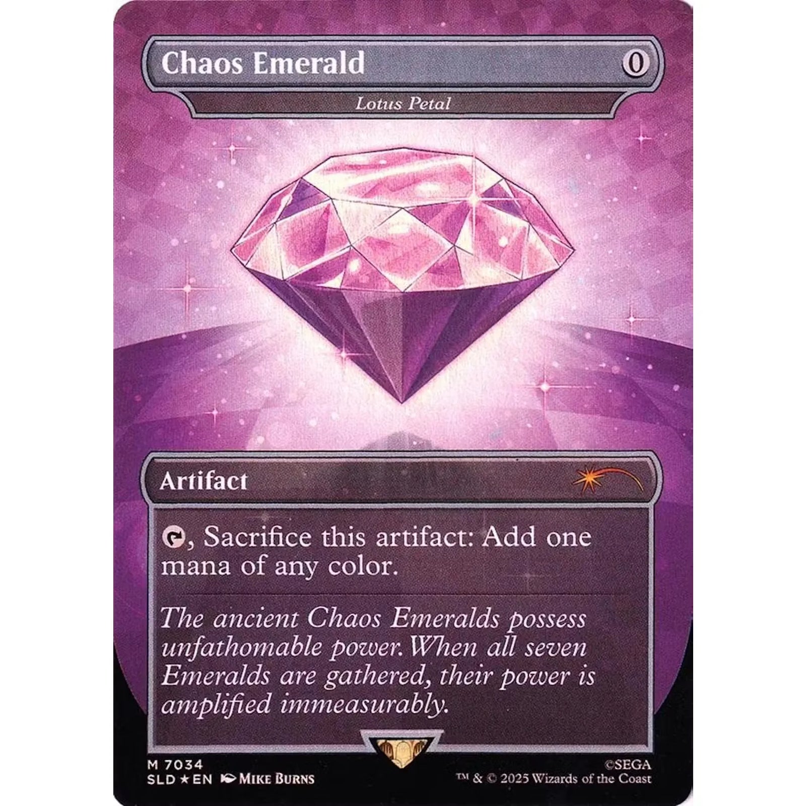 Magic the Gathering Secret Lair Sonic Chaos Emerald Lotus Petal | Foil NM