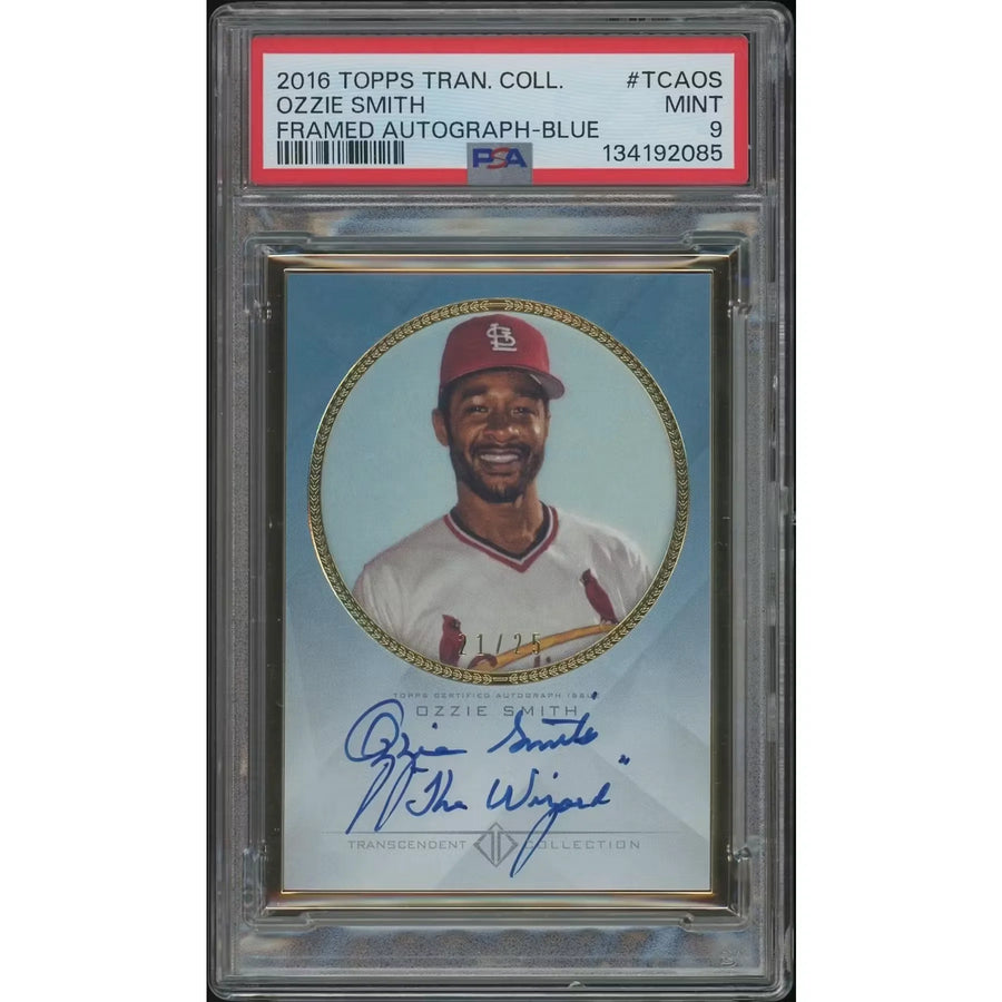 Ozzie Smith Signed 2016 Topps Transcendent #21 Card | PSA 9 Mint