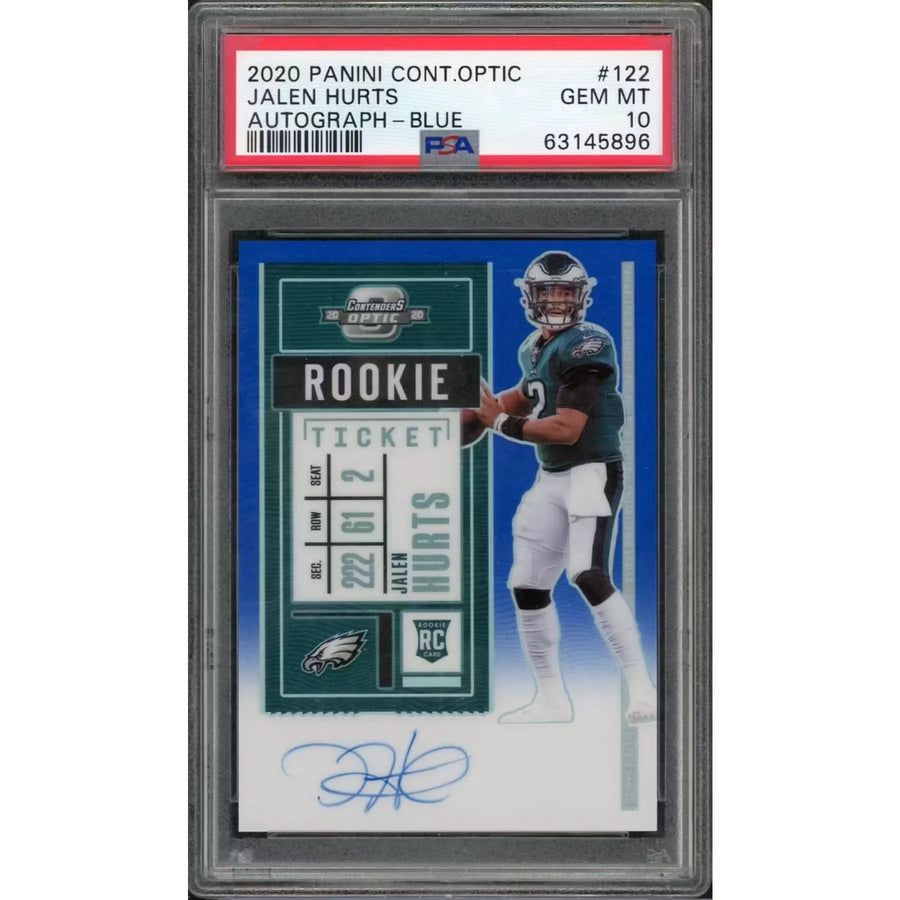 Jalen Hurts Signed 2020 Panini Contenders Optic #122 Card | PSA 10