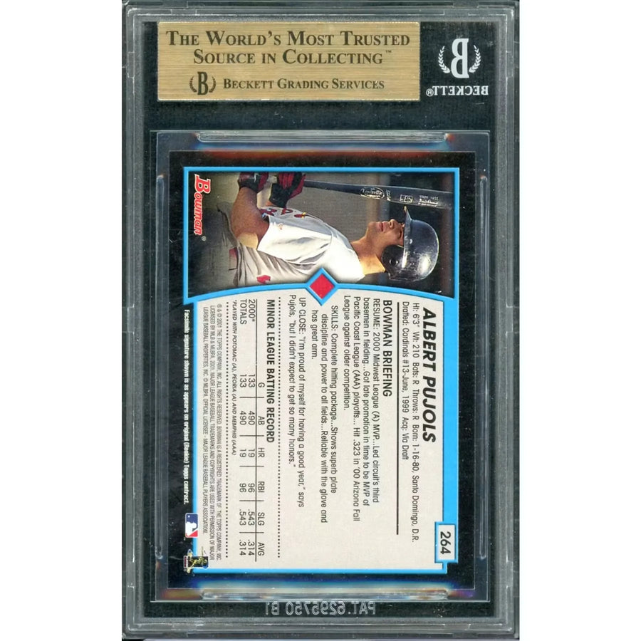 Albert Pujols 2001 Bowman Rookie Card #264 | BGS 9.5