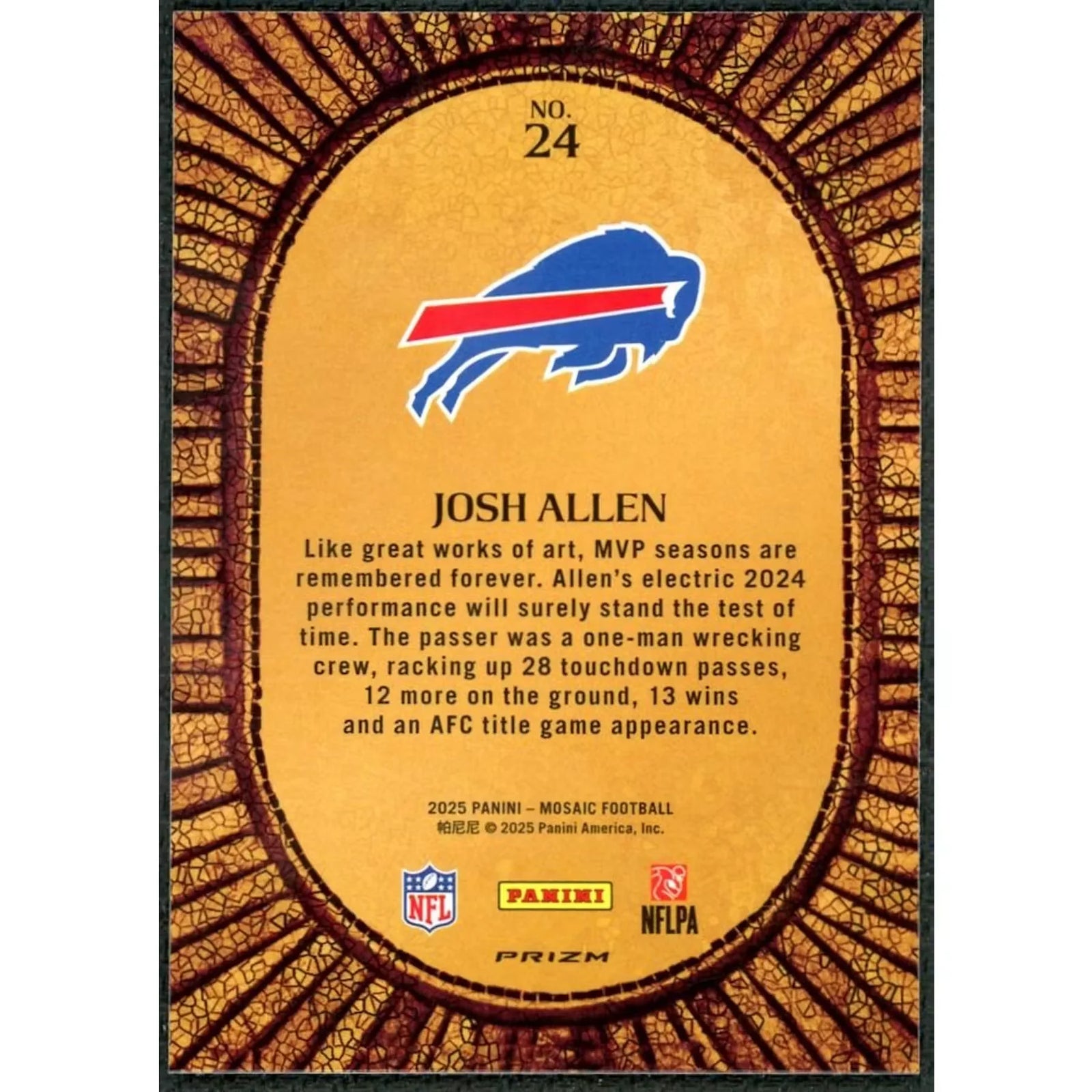 Josh Allen 2025 Panini Mosaic Micro Mosaic #24