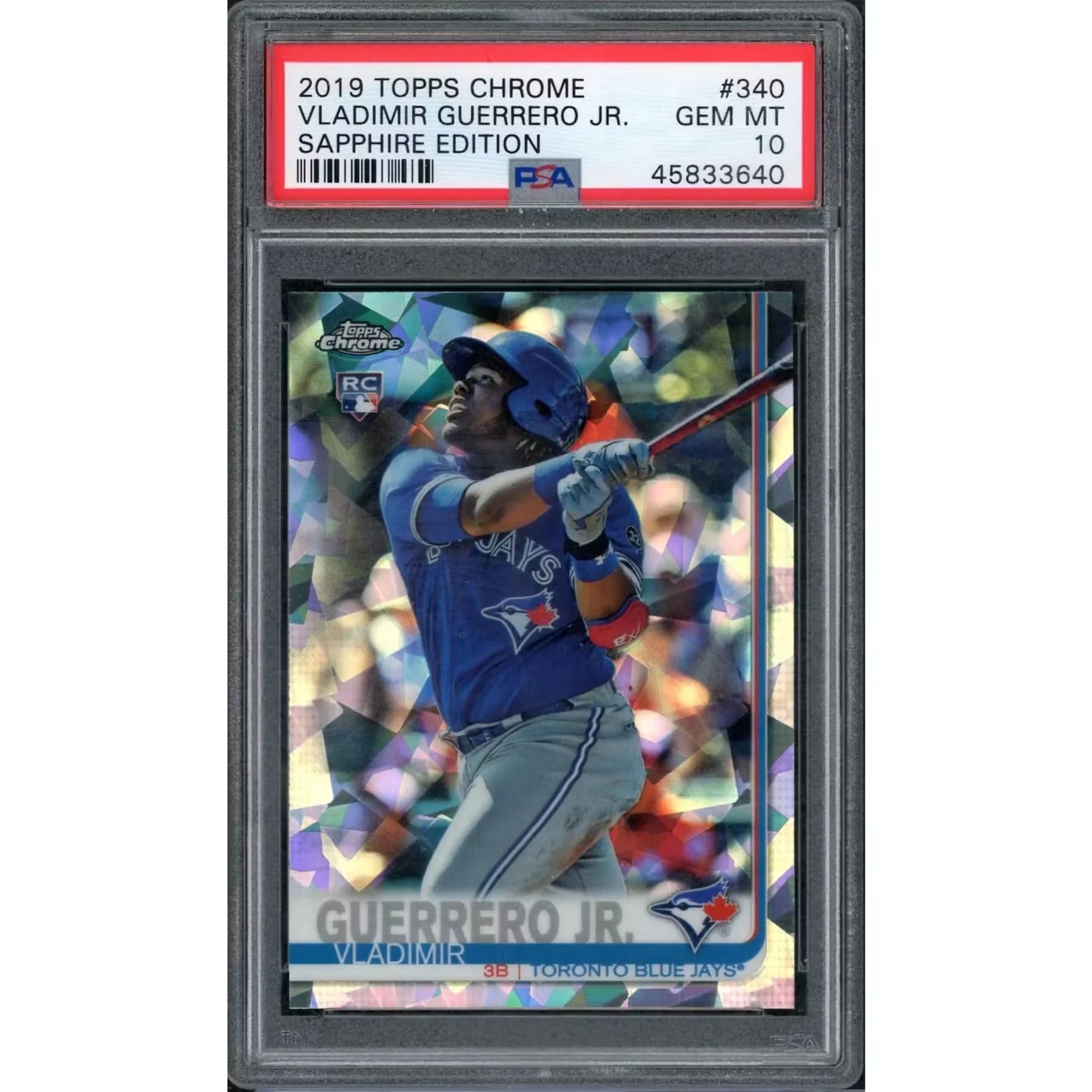 Vladimir Guerrero Jr 2019 Topps Chrome Sapphire Rookie #340 | PSA 10