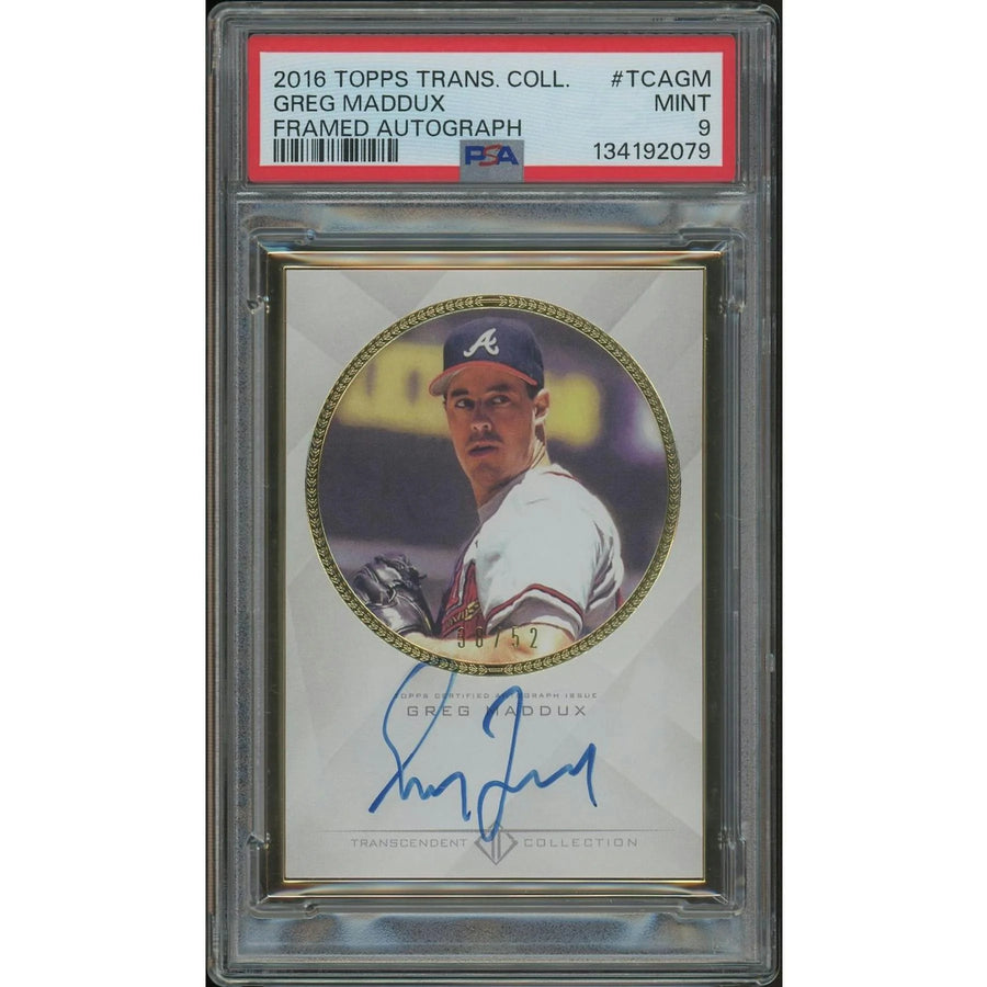 Greg Maddux Signed 2016 Topps Transcendent Card | PSA 9 MINT #38/52