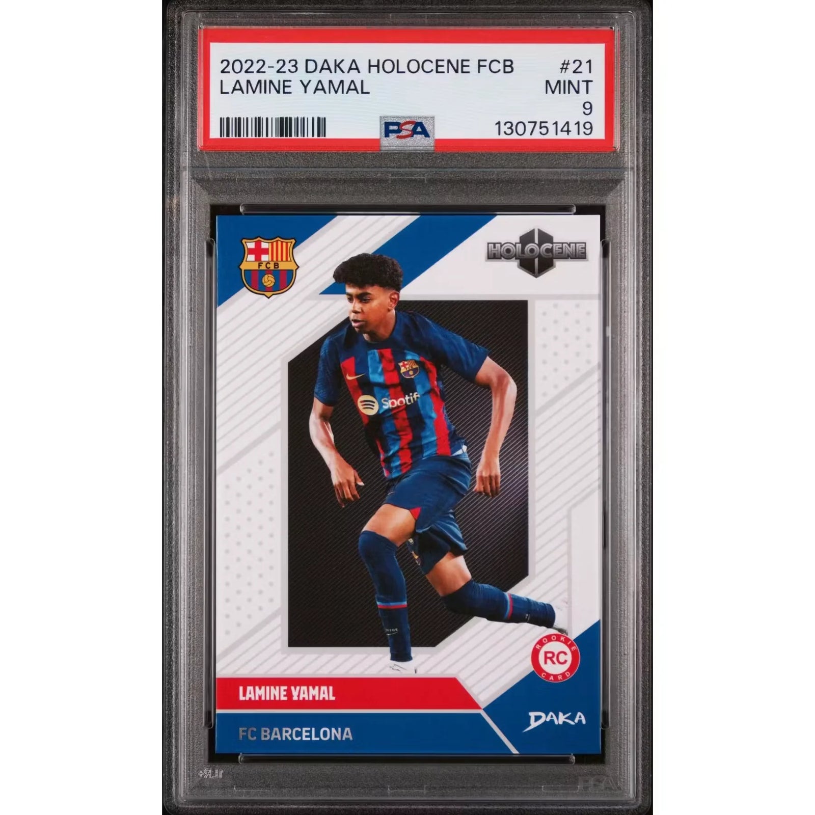 Lamine Yamal 2022 Daka Holocene FC Barcelona Rookie Card #21 | PSA 9