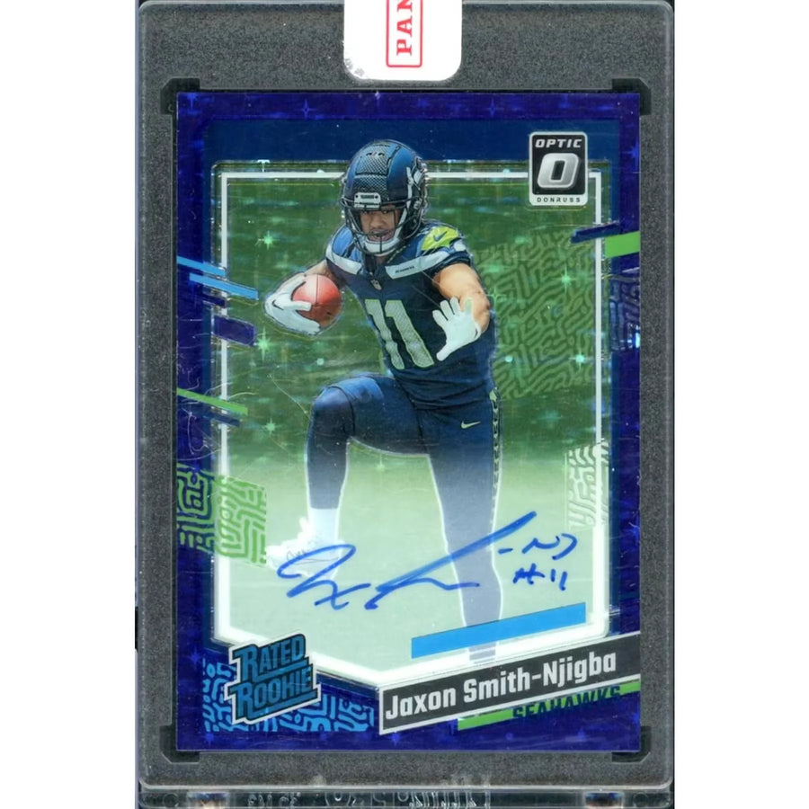 Jaxon Smith-Njigba Signed 2023 Panini Donruss Optic Rated Rookie | Purple Stars Auto/50