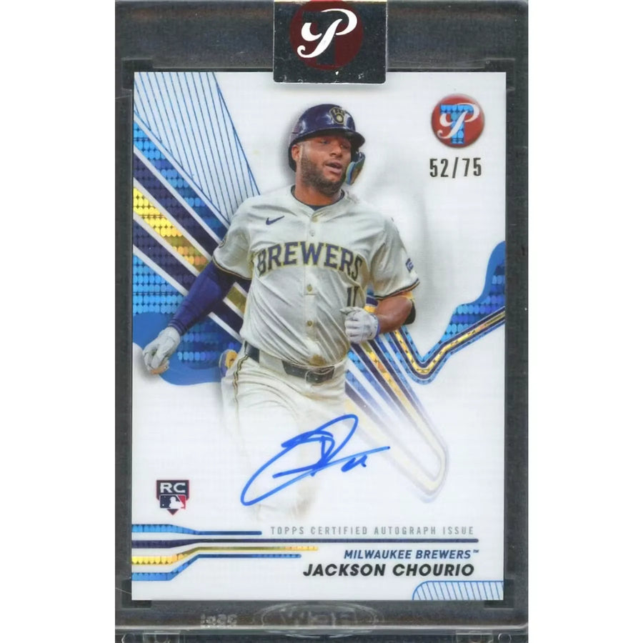 Jackson Chourio 2024 Topps Pristine Rookie Auto | Blue/75